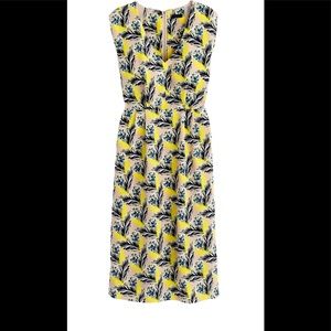 J.Crew Sleeveless Silk V Neck Dress